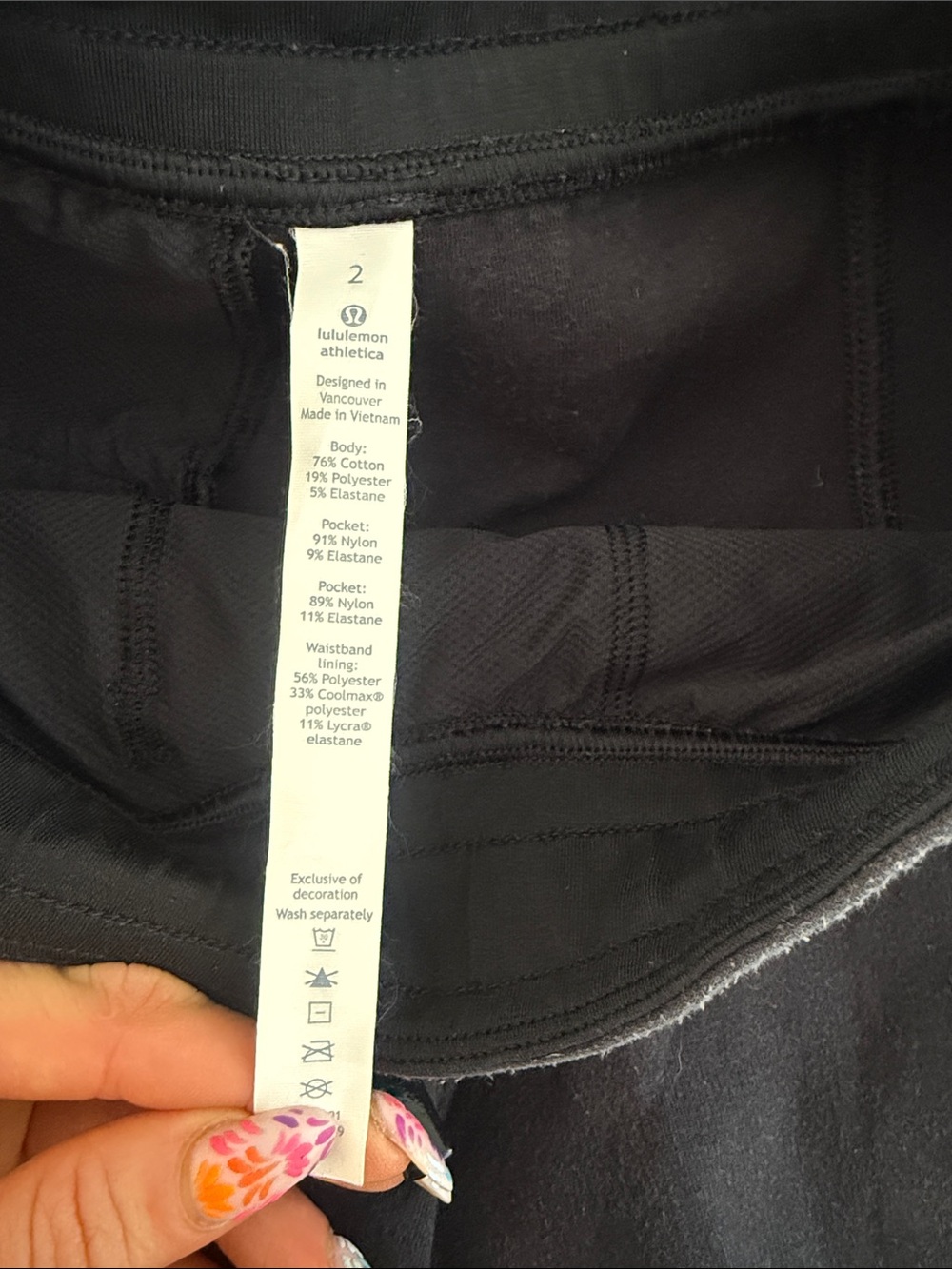 lululemon athletica Black Drawstring Athletic Shorts - Picture 2 of 4